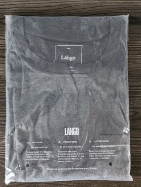 NWT Lahgo Charcoal Restore Henley Long Sleeve